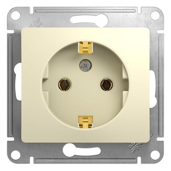 

Розетка 2К+З Schneider Electric Glossa 16A 250V бежевая GSL000243, Бежевый, GSL000243 Glossa