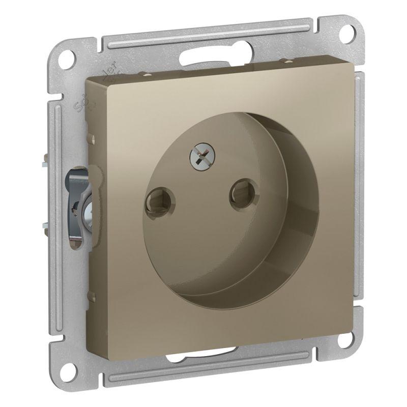 

Розетка 2К Schneider Electric AtlasDesign 16A 250V со шторками шампань ATN000549, ATN000549 AtlasDesign