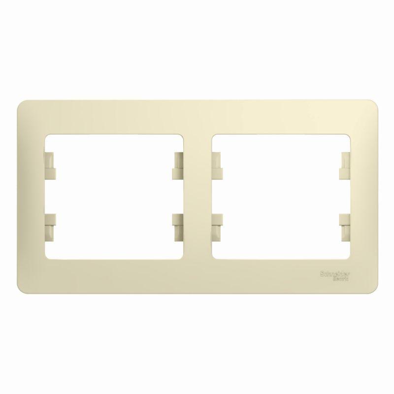 

Рамка 2-постовая Schneider Electric Glossa бежевая GSL000202, Бежевый, GSL000202 Glossa