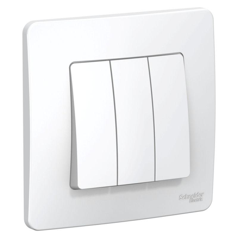 

Выключатель трехклавишный Schneider Electric Blanca 10A 250V белый BLNVS100501, BLNVS100501 Blanca