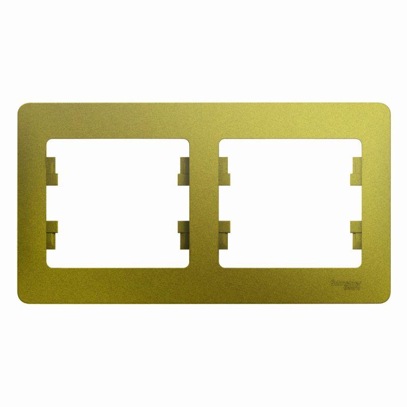 

Рамка 2-постовая Schneider Electric Glossa фисташковая GSL001002, Зеленый, GSL001002 Glossa