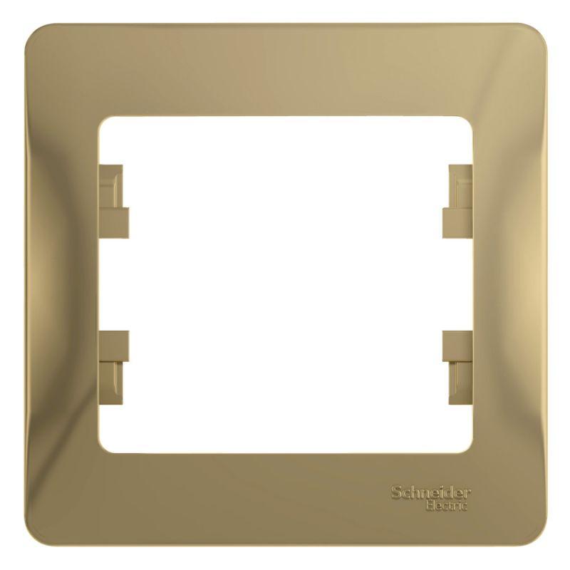 

Рамка 1-постовая Schneider Electric Glossa титан GSL000401, Титановый, GSL000401 Glossa