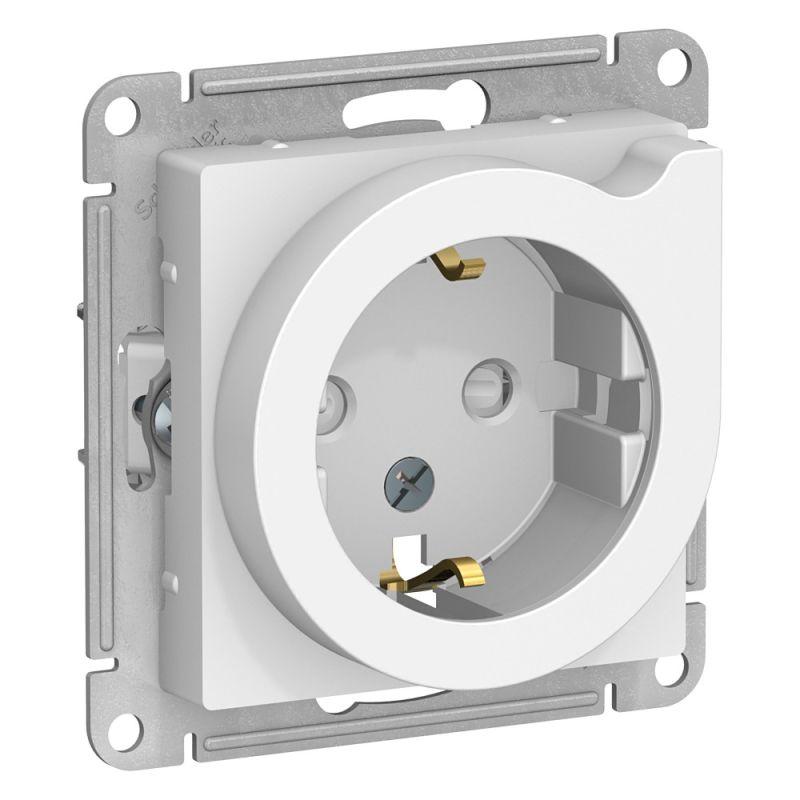 

Розетка 2К+З Schneider Electric AtlasDesign 16A 250V со шторками белая ATN000147, Белый, ATN000147 AtlasDesign