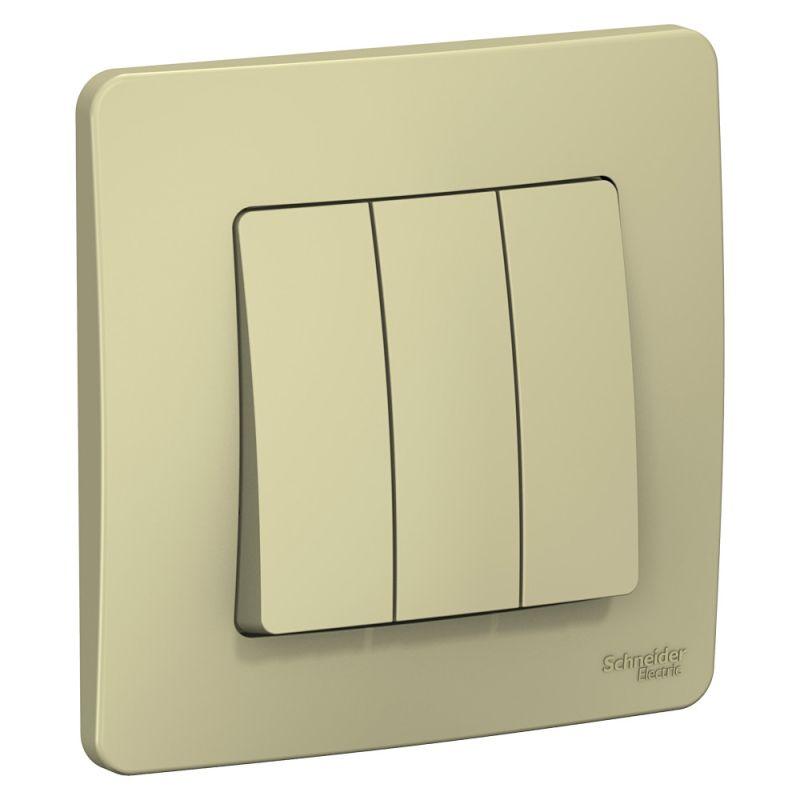 

Выключатель трехклавишный Schneider Electric Blanca 10A 250V бежевый BLNVS100507, BLNVS100507 Blanca