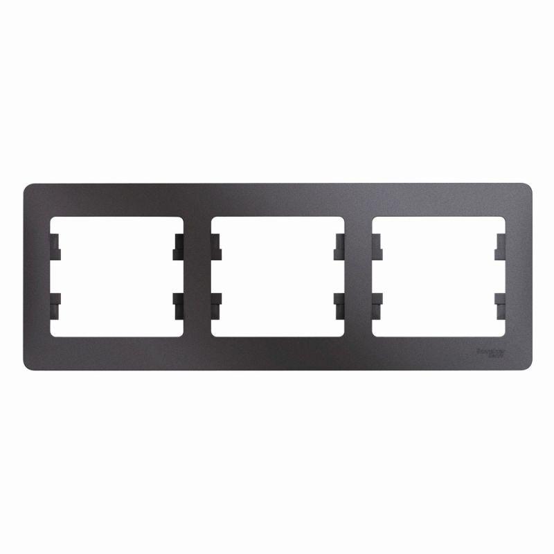 

Рамка 3-постовая Schneider Electric Glossa графит GSL001303, GSL001303 Glossa