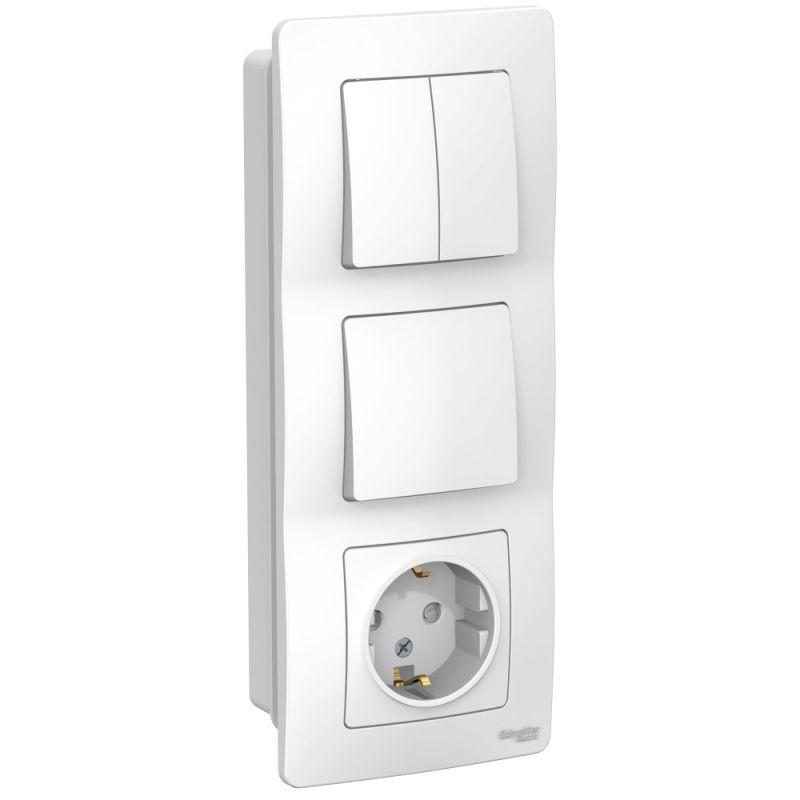 

Блок розетка-выключатель Schneider Electric Blanca белый BLNBS101201, BLNBS101201 Blanca