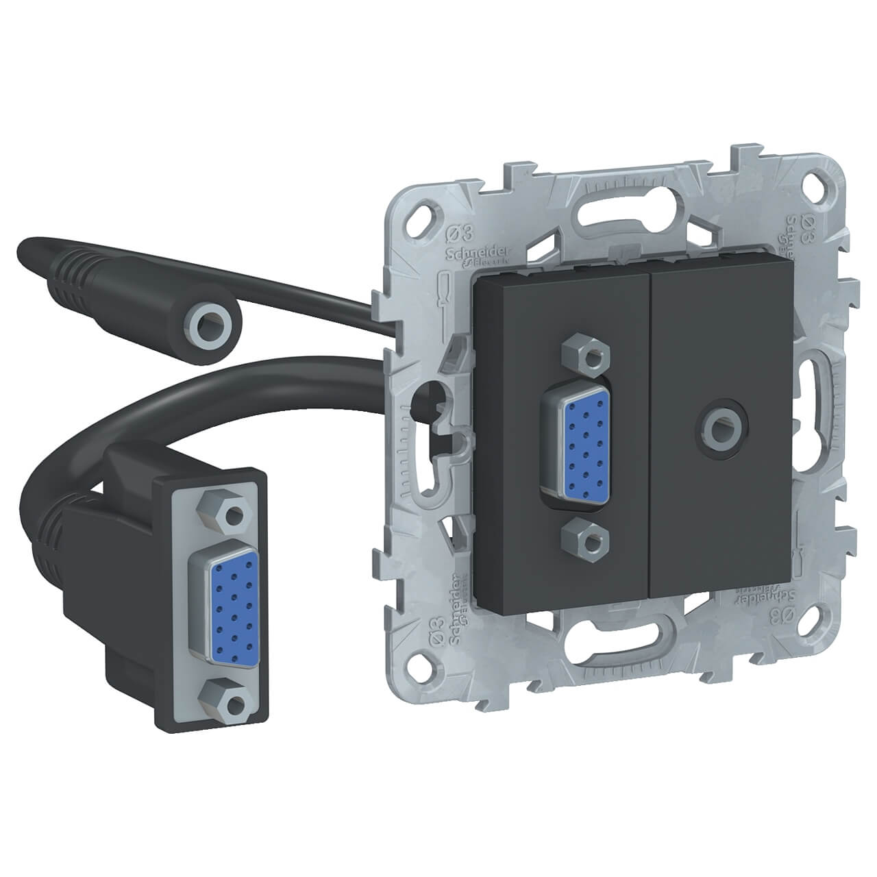 

Розетка Schneider Electric, Антрацит, NU593254 Unica New