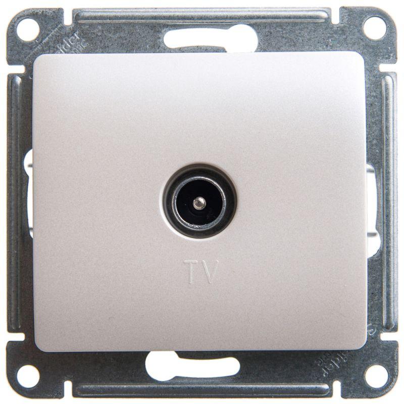 

Розетка телевизионная TV Schneider Electric Glossa перламутр GSL000693, Перламутровый, GSL000693 Glossa