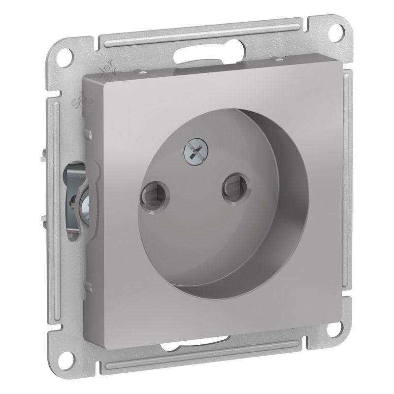 

Розетка 2К Schneider Electric AtlasDesign 16A 250V со шторками алюминий ATN000349, ATN000349 AtlasDesign