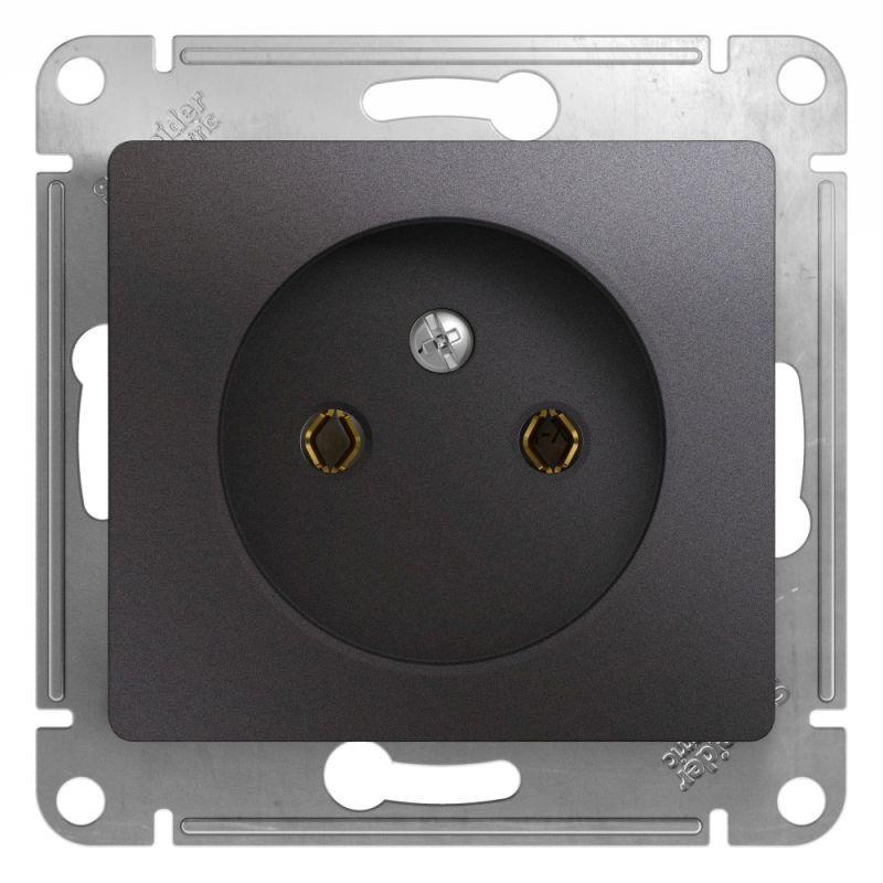 

Розетка 2К Schneider Electric Glossa 16A 250V графит GSL001341, GSL001341 Glossa