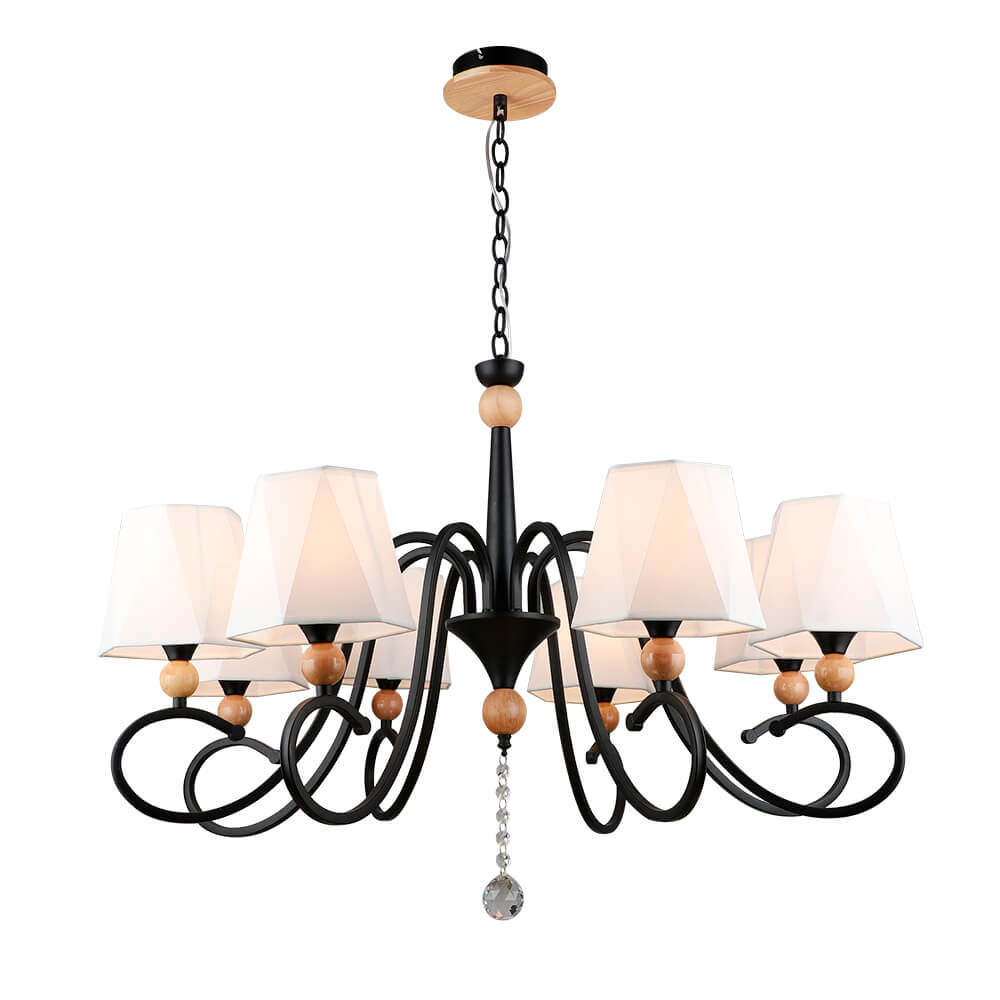 

Подвесная люстра Seven Fires Shanita WD3590/8P-BK-WT, Белый, WD3590/8P-BK-WT Shanita