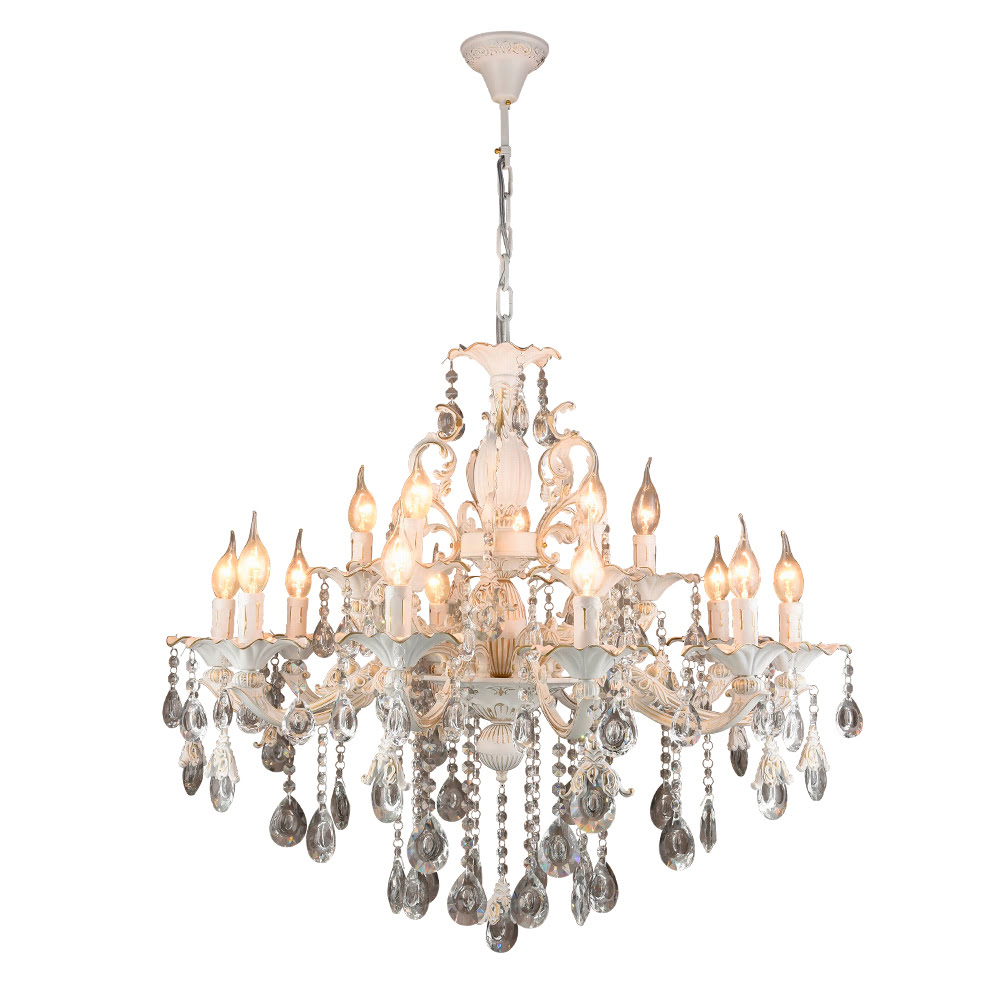 

Подвесная люстра Seven Fires Joana WD3533/15H-WG-CL, Белый, WD3533/15H-WG-CL Joana