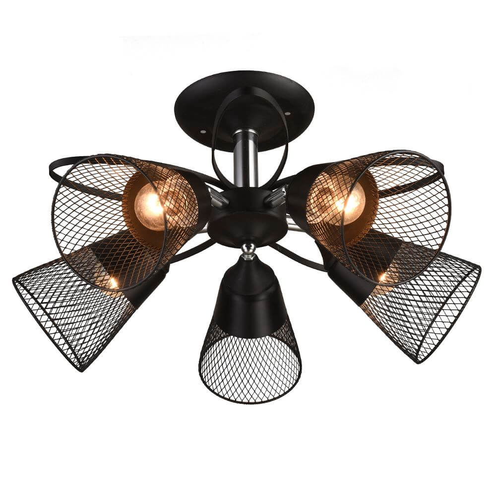 

Потолочная люстра Seven Fires Berat WD3525/5C-BK-CR-BK, Черный, WD3525/5C-BK-CR-BK Berat