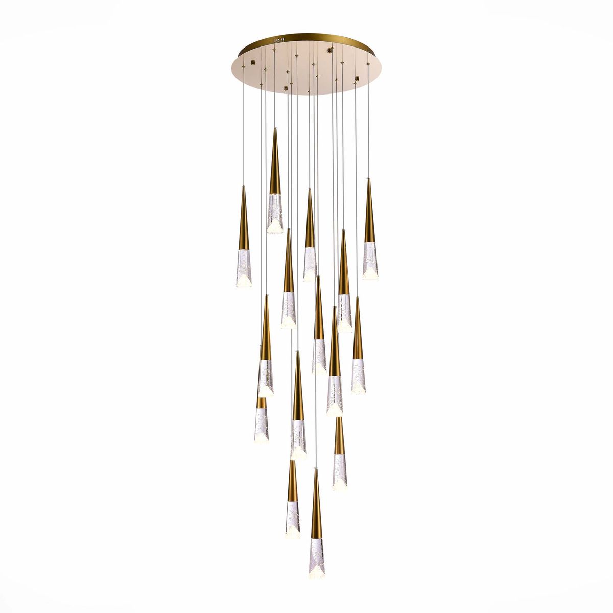 

Подвесная светодиодная люстра ST Luce Sollen SL6111.203.15, Золотой, SL6111.203.15 Sollen