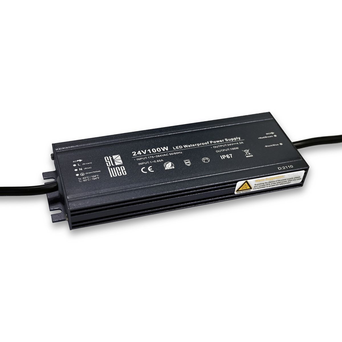 

Блок питания ST Luce 24V 100W IP67 4,2A ST014.024.100, Черный, ST014.024.100 ST014