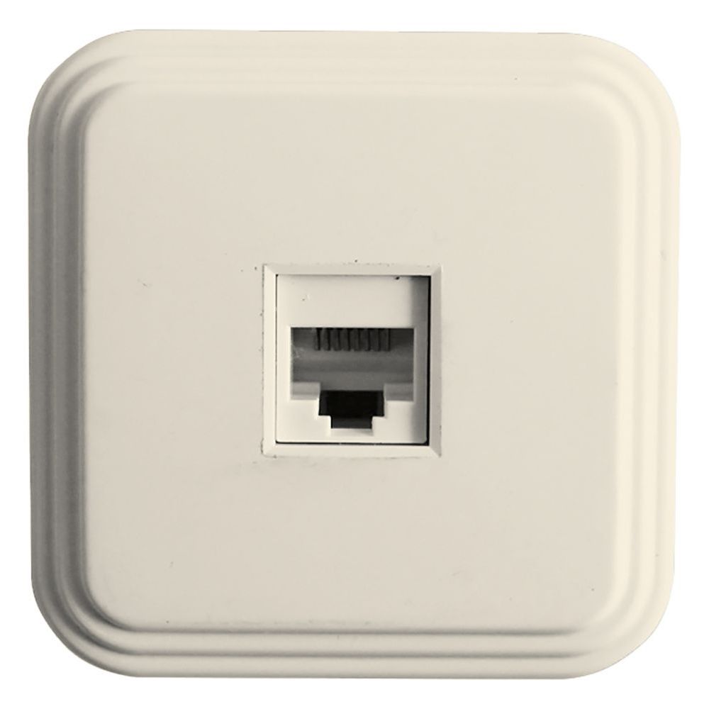 

Розетка компьютерная RJ-45 Stekker Брест слоновая кость PST00-21-20 49062, 49062 Брест слоновая кость