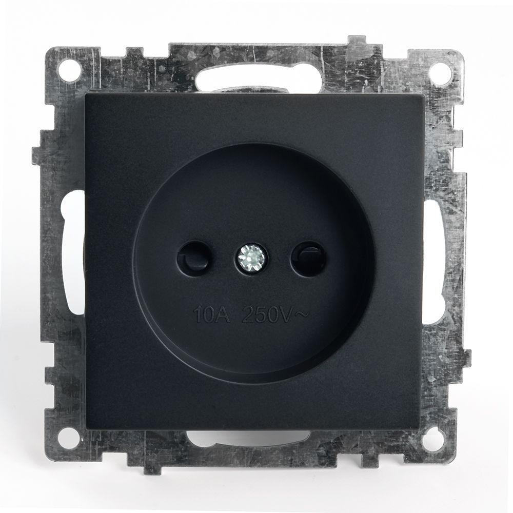 

Розетка 2P Stekker Катрин со шторками черный GLS10-7109-05 39609, 39609 Катрин черный