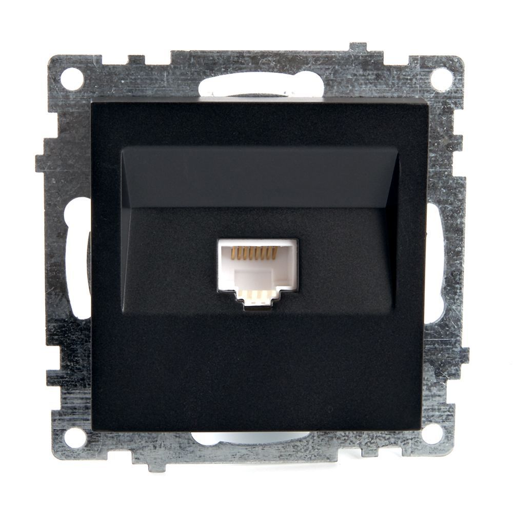 

Розетка компьютерная RJ-45 Stekker Катрин черный GLS00-7107-05 39613, 39613 Катрин черный