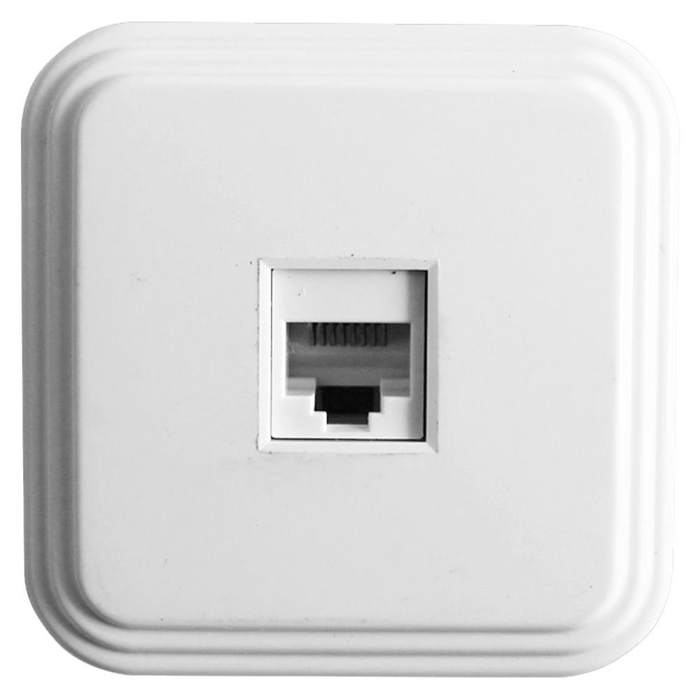 

Розетка компьютерная RJ-45 Stekker Брест белый PST00-21-20 39706, 39706 Брест белый