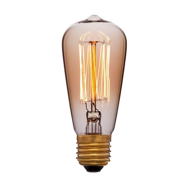 

Лампа накаливания E27 40W золотая 051-897