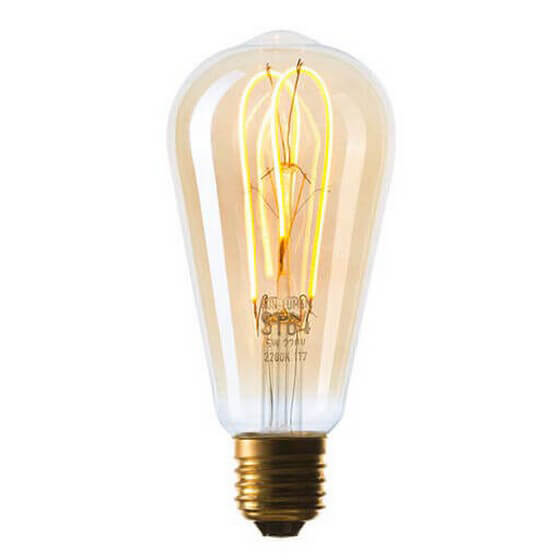 

Лампа светодиодная филаментная диммируемая E27 5W 2200K золотая 057-356