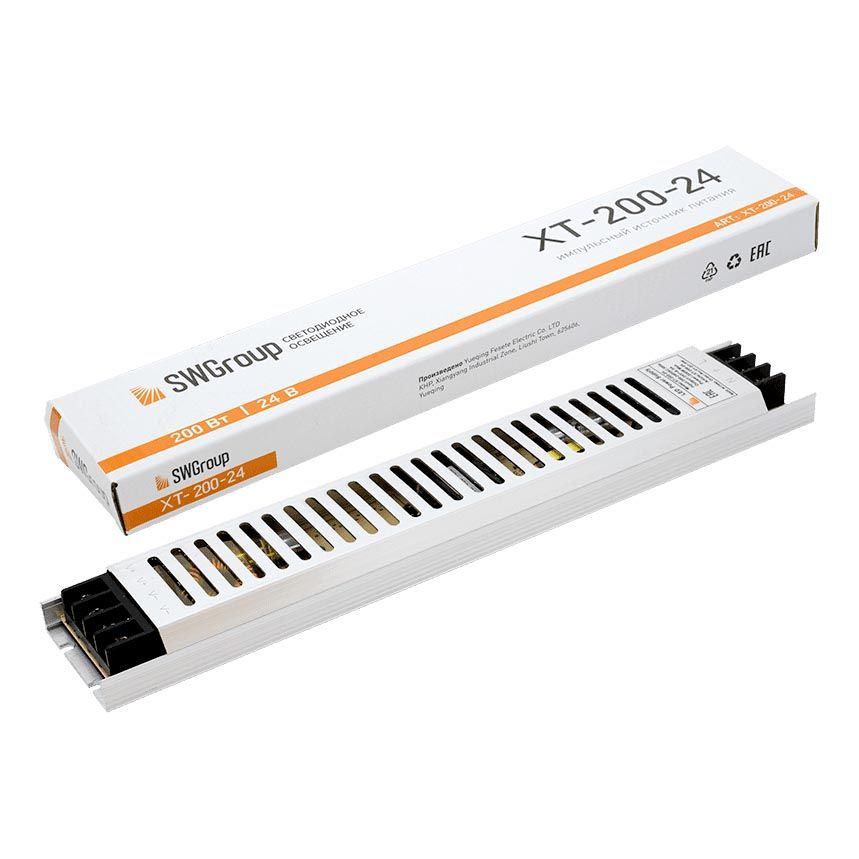 

Блок питания SWG 24V 200W IP20 8,3A XT-200-24 003067, Серый, 003067 XT
