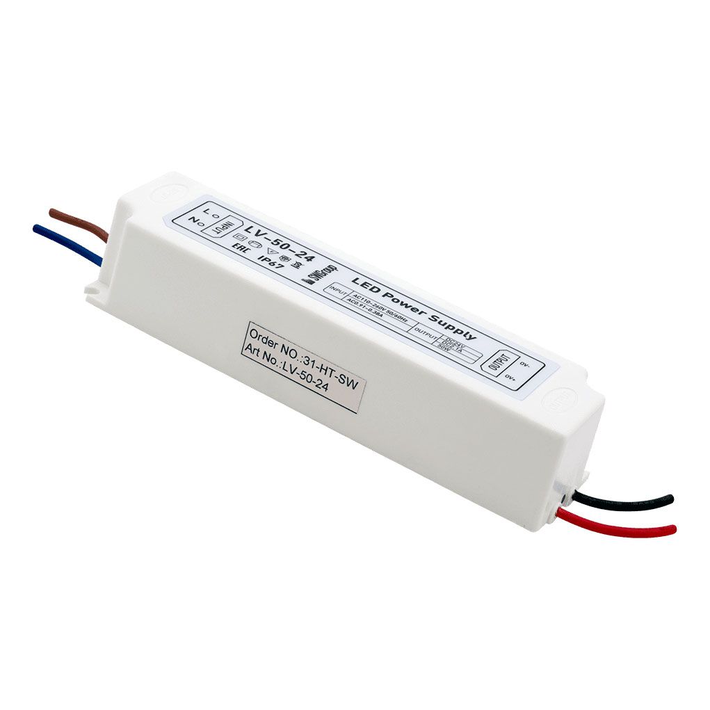 

Блок питания SWG 24V 50W IP67 2,1A LV-50-24 000270, Белый, 000270 LV