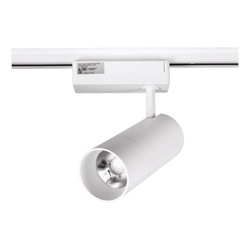 

Трековый светодиодный светильник SWG TL28-WH-20-WW 005727, Белый, 005727 TL28 ()