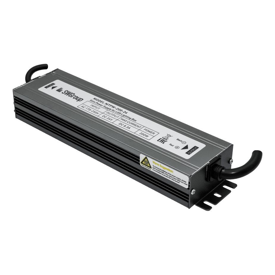 

Блок питания SWG 24V 200W IP67 8,3A MTPW-200-24 001280, Серый, 001280 MTPW
