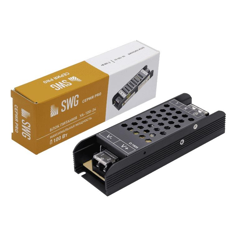 

Блок питания SWG 24V 100W IP20 4,2A YA-100-24 002832, Черный, 002832 YA