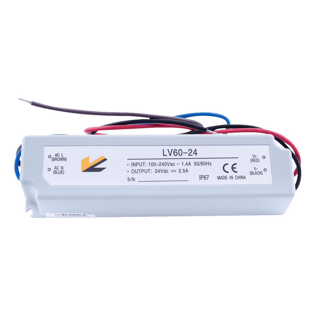 

Блок питания SWG 24V 60W IP67 2,5A LV-60-24 000357, Белый, 000357 LV