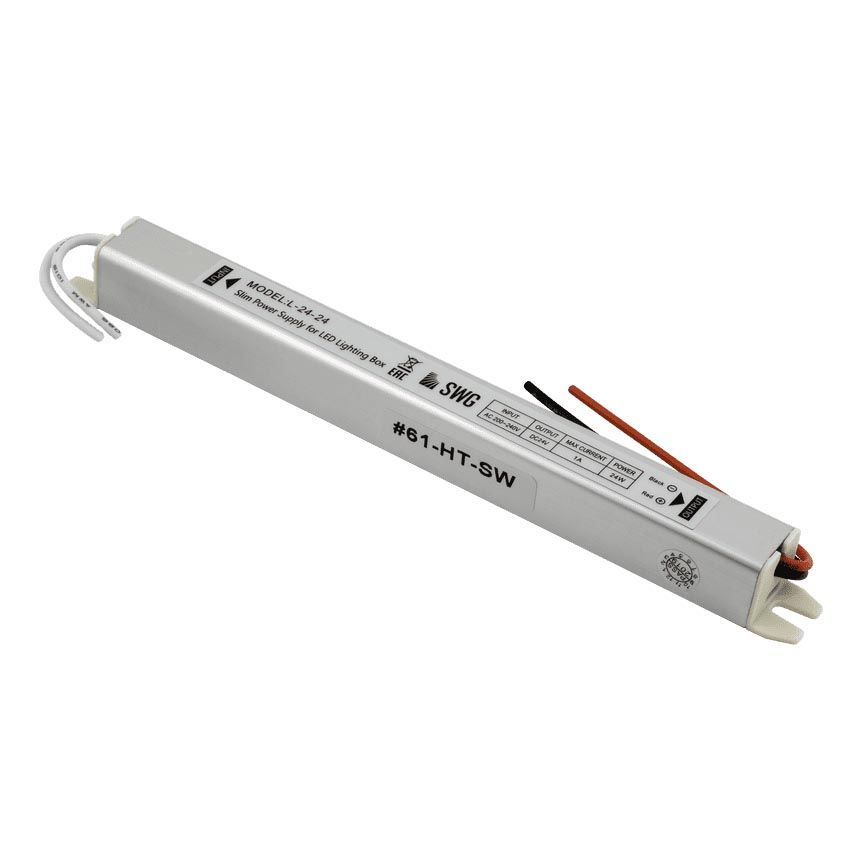 

Блок питания SWG 24V 24W IP20 1A L-24-24 005651, Белый, 005651 L