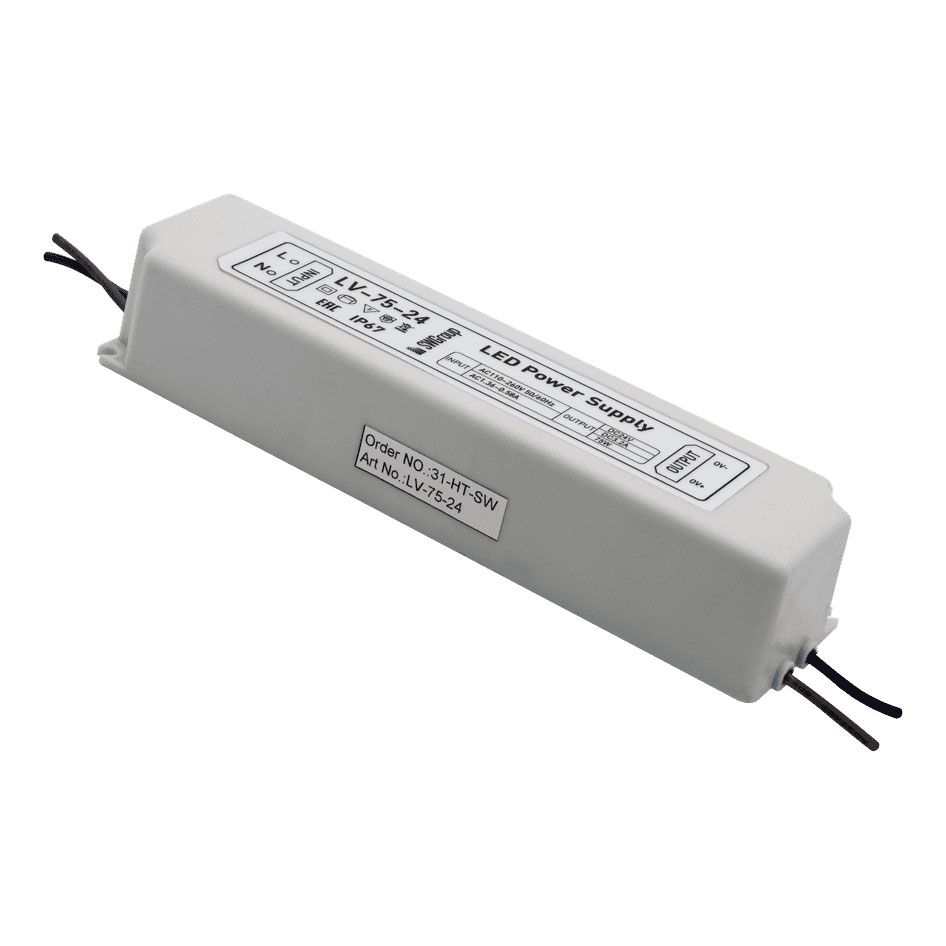 

Блок питания SWG 24V 75W IP67 3,1A LV-75-24 000271, Белый, 000271 LV