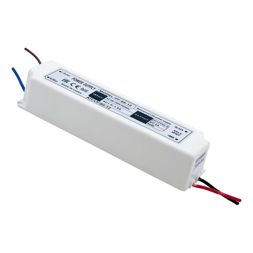 

Блок питания SWG 12V 50W IP67 5A LV-60-12 000102, Белый, 000102 LV
