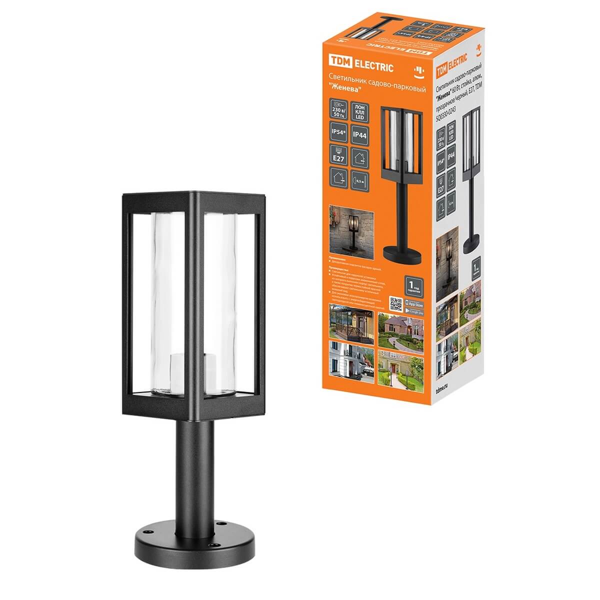 

Уличный светильник TDM Electric Женева SQ0330-0243, Черный, SQ0330-0243 Женева