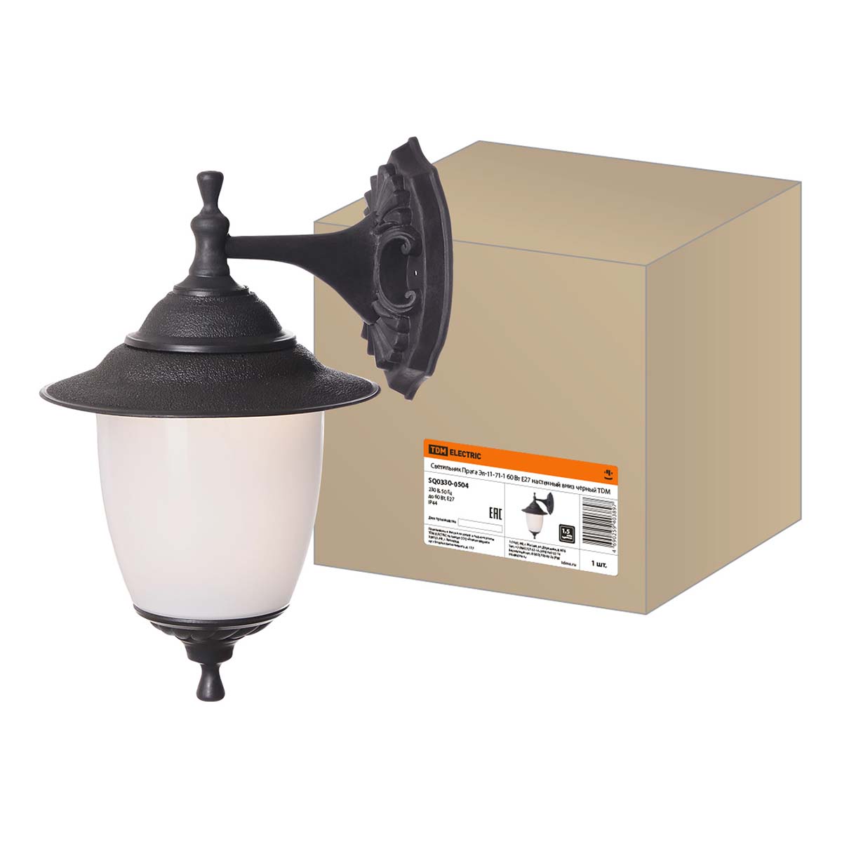 

Уличный настенный светильник TDM Electric Прага Эл-11-71-1 SQ0330-0504, Белый, SQ0330-0504 Прага матовый