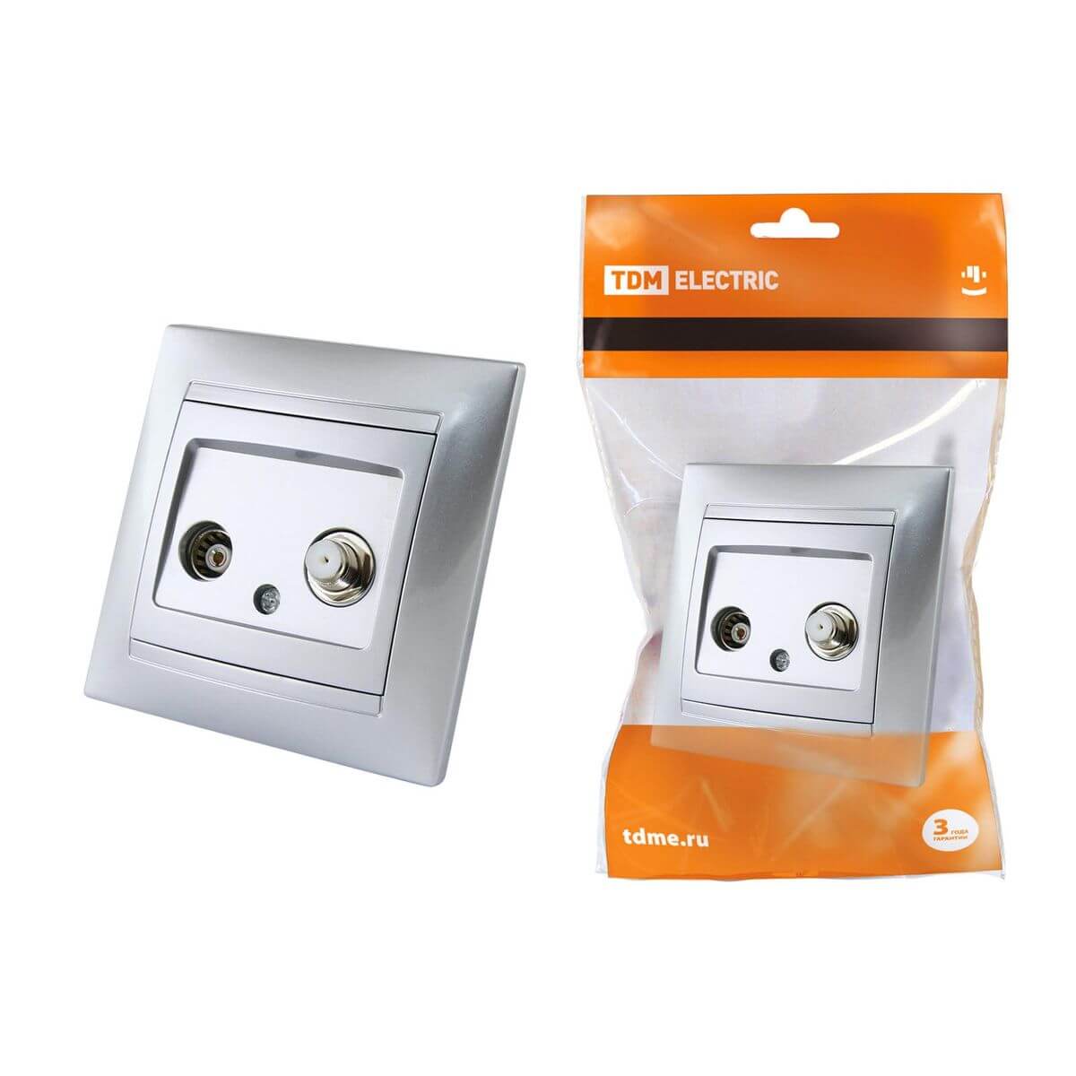 

Розетка телевизионная TV/SAT TDM Electric Лама серебристый металлик SQ1815-0220, Серебро, SQ1815-0220 Лама