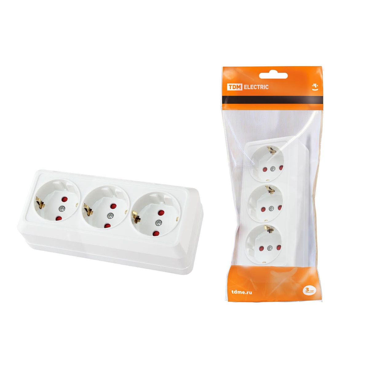 

Розетка тройная 2P+PE TDM Electric Ладога со шторками белая SQ1801-0127, Белый, SQ1801-0127 Ладога