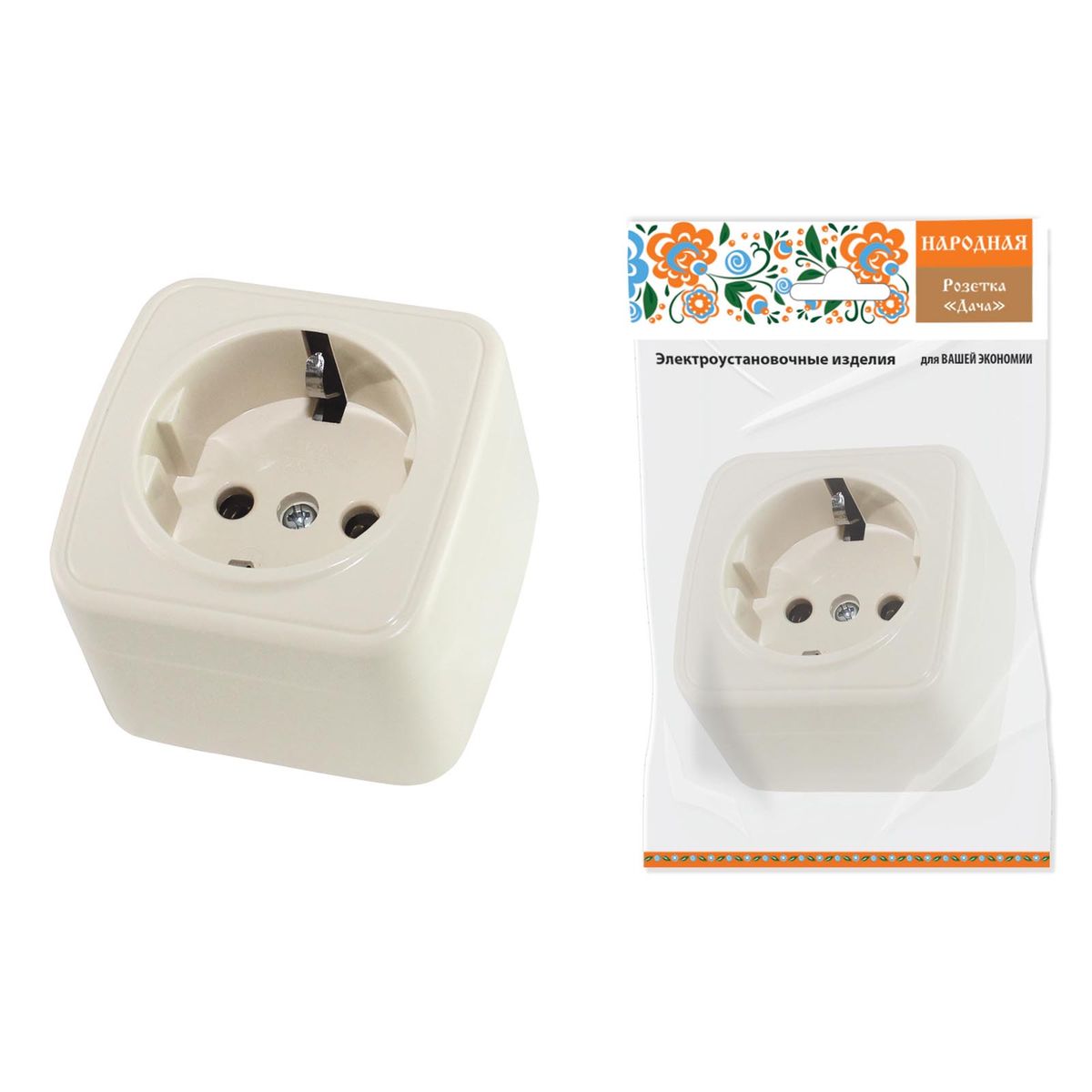 

Розетка 2P+PE TDM Electric Дача слоновая кость SQ1824-0021, SQ1824-0021 Дача
