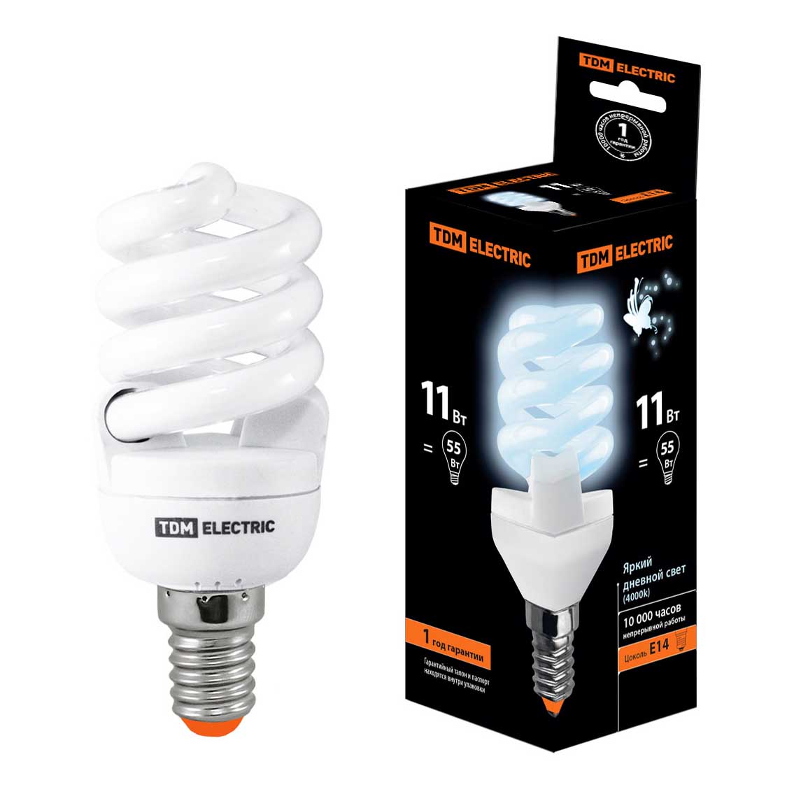 

Лампа энергосберегающая TDM Electric Е14 11W 4000K матовая SQ0323-0057, Матовый, SQ0323-0057 Энергосберегающая FSТ2