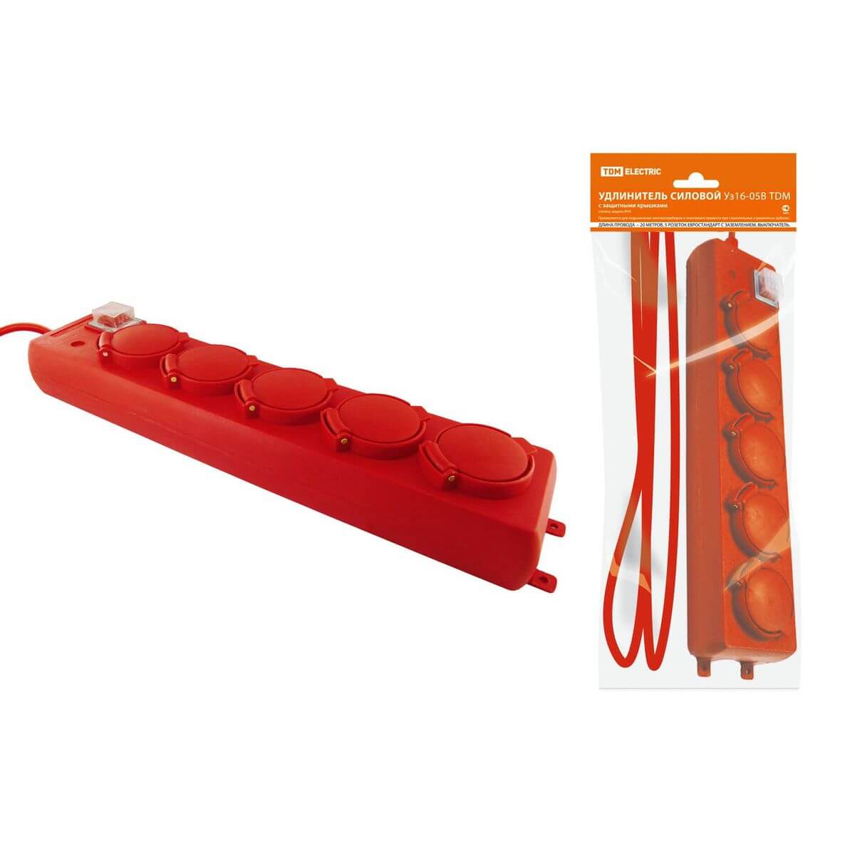 

Удлинитель силовой TDM Electric Уз16-05В 5гн 20м с/з SQ1302-0018, Черный, SQ1302-0018 Уз16-05В