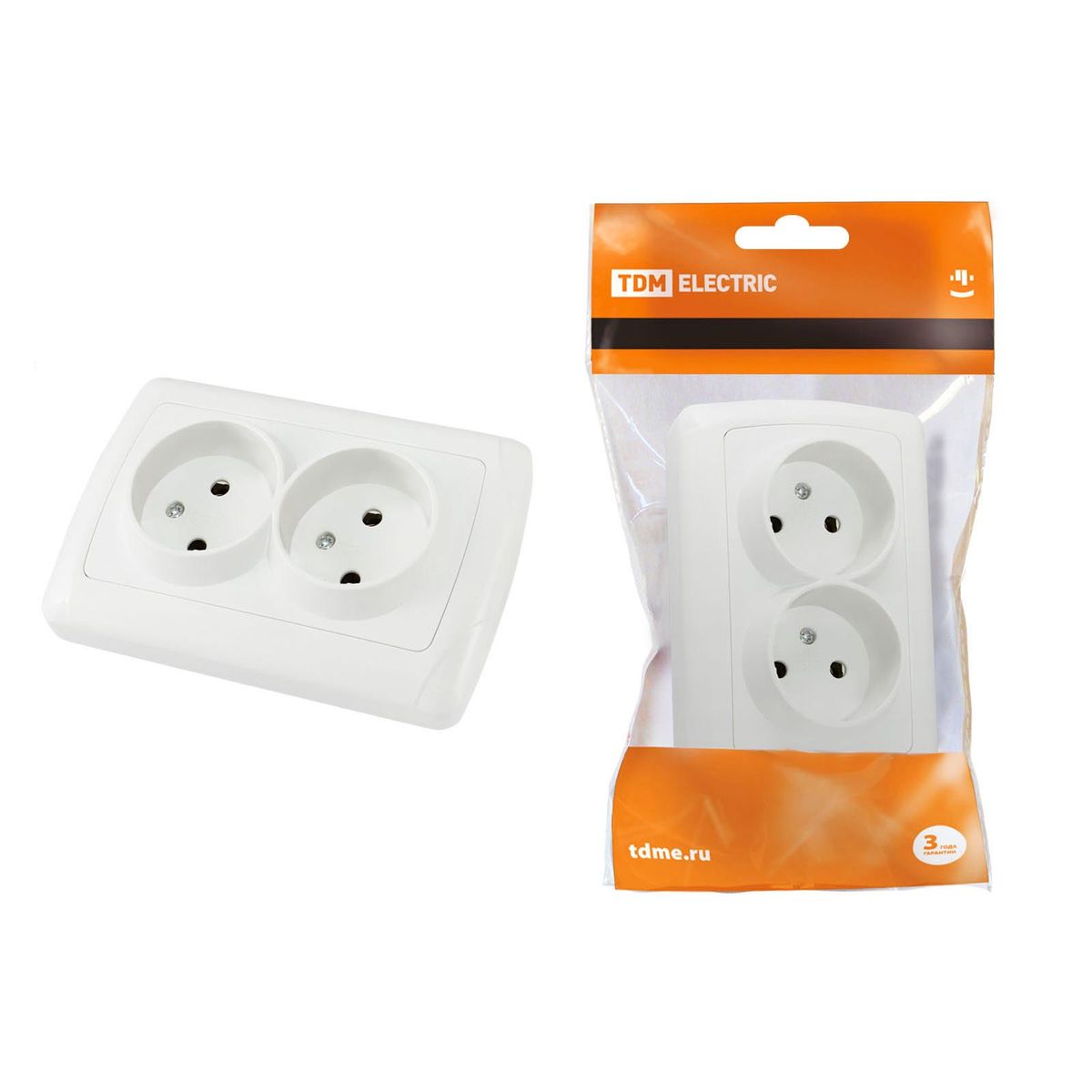 

Розетка двойная 2P TDM Electric Онега белая SQ1805-0017, Белый, SQ1805-0017 Онега