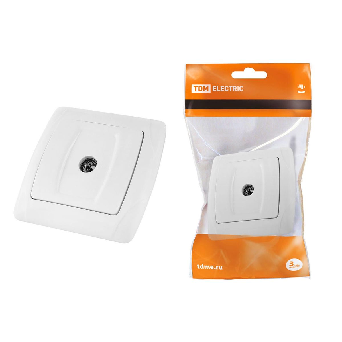 

Розетка TV TDM Electric Онега белая SQ1805-0023, Белый, SQ1805-0023 Онега