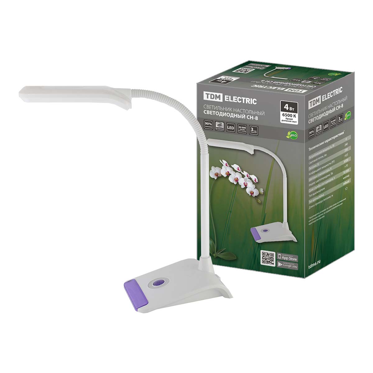 

Настольная лампа TDM Electric СН-8 SQ0337-0097, Белый, SQ0337-0097 СН