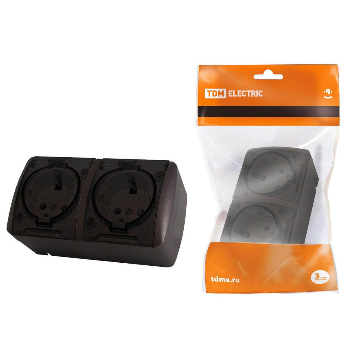 

Розетка двойная 2P+PE TDM Electric Селигер с крышкой шоколад SQ1818-0209, Коричневый, SQ1818-0209 Селигер
