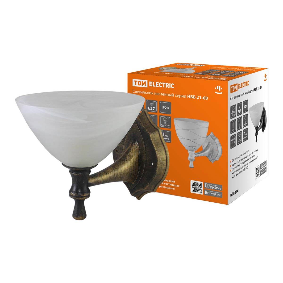

Бра TDM Electric НББ 21-60-1731 SQ0370-0207, Белый, SQ0370-0207 НББ 21