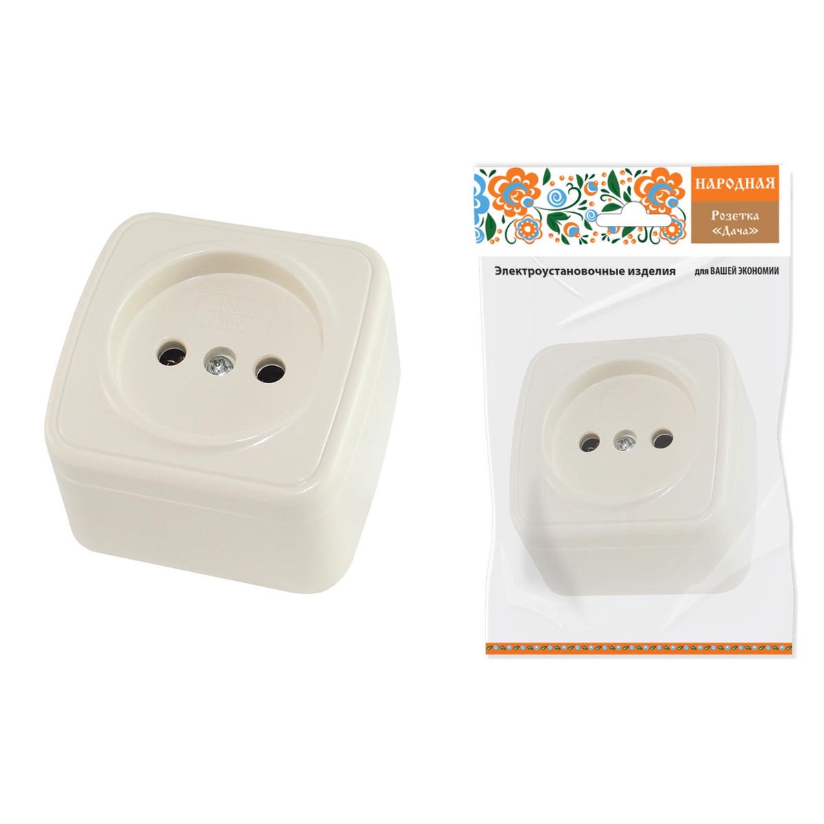 

Розетка 2P TDM Electric Дача слоновая кость SQ1824-0020, SQ1824-0020 Дача