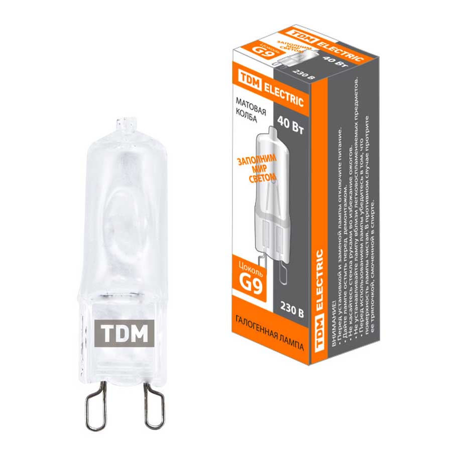 Галогенные Лампа галогенная TDM Electric G9 40W 3000K матовая SQ0341-0057