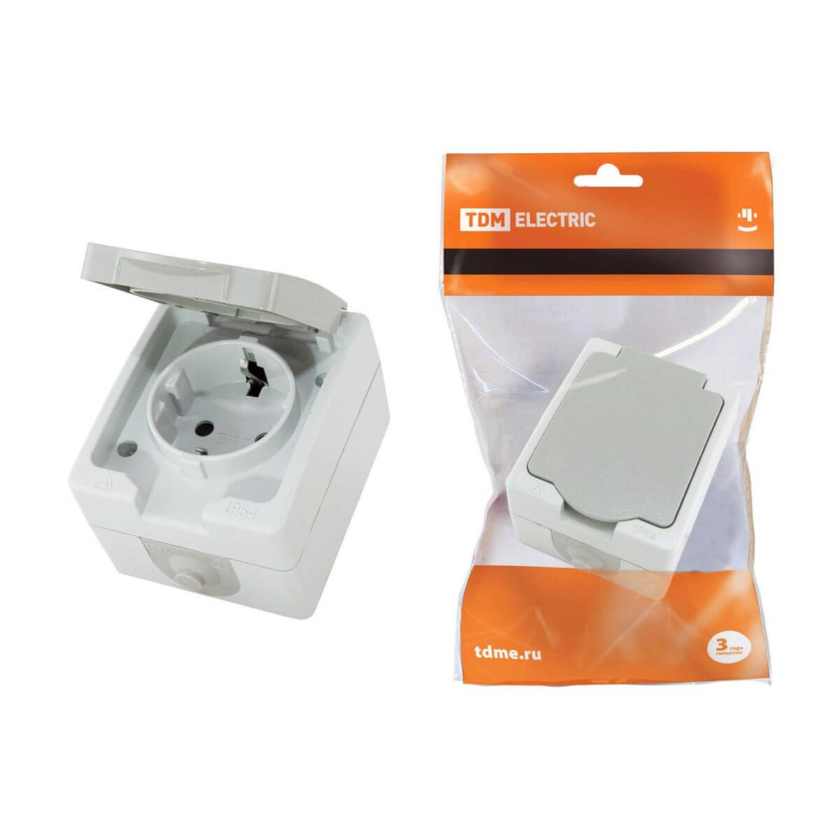 

Розетка 2P+PE TDM Electric Вуокса серая SQ1803-0007, Серый, SQ1803-0007 Вуокса