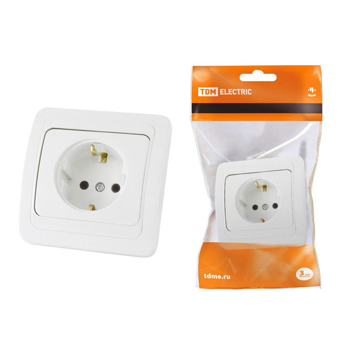 

Розетка 2P+PE TDM Electric Валдай белая SQ1804-0008, Белый, SQ1804-0008 Валдай
